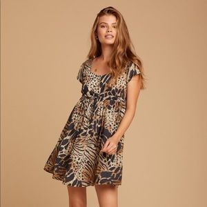 Novella Royale Lucy babydoll dress leopard print